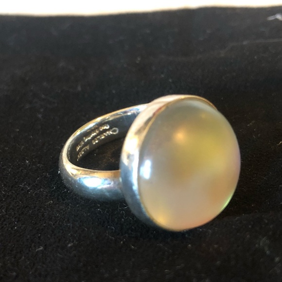 Sterling Silver Moonstone ring Adjustable - Picture 2 of 5